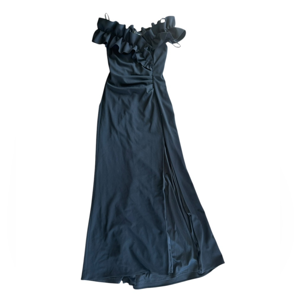 Xscape Evenings Ruffle Off the Shoulder - Picture 2 of 7